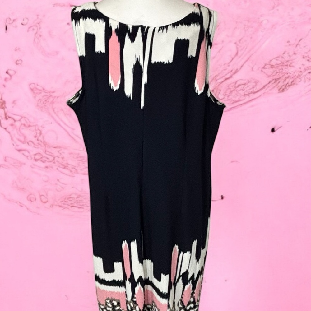 Maya Brooke Pink and Black Midi A-Line Skirt for Casual Wear. NWOT. Size 2X.